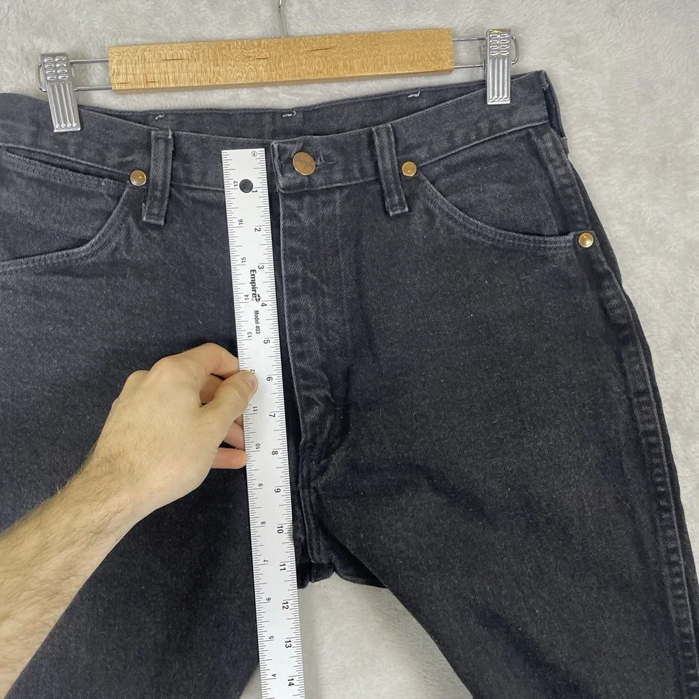 Vtg 90s Wrangler 13MWZWK Jeans Mens 31x36 (fit 29x34) Made in USA Cowboy Black
